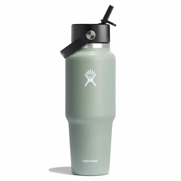 32 oz Wide Mouth Travel Bottle with Flex Straw Cap - Agave K2