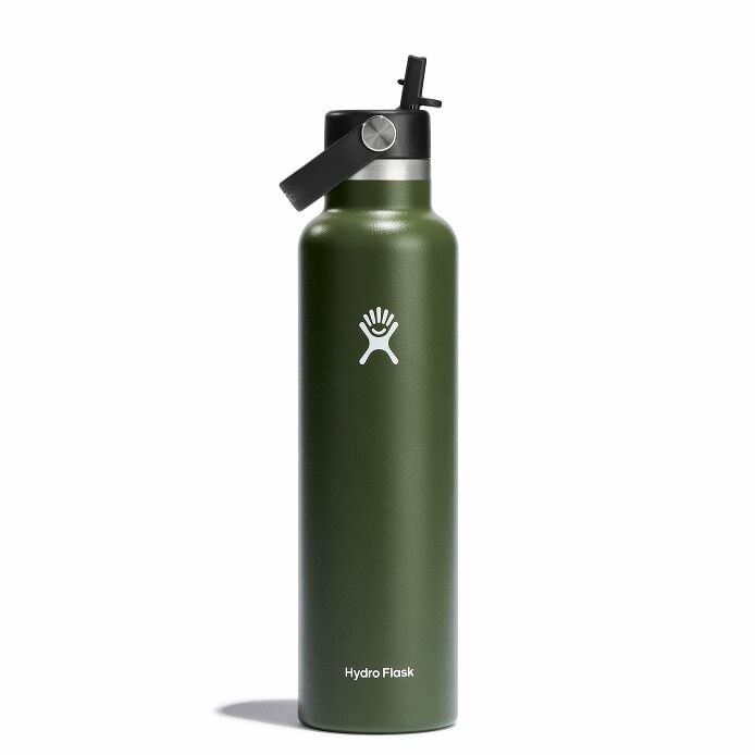 24 oz Standard Mouth w/ Flex Straw Cap - Olive Q3